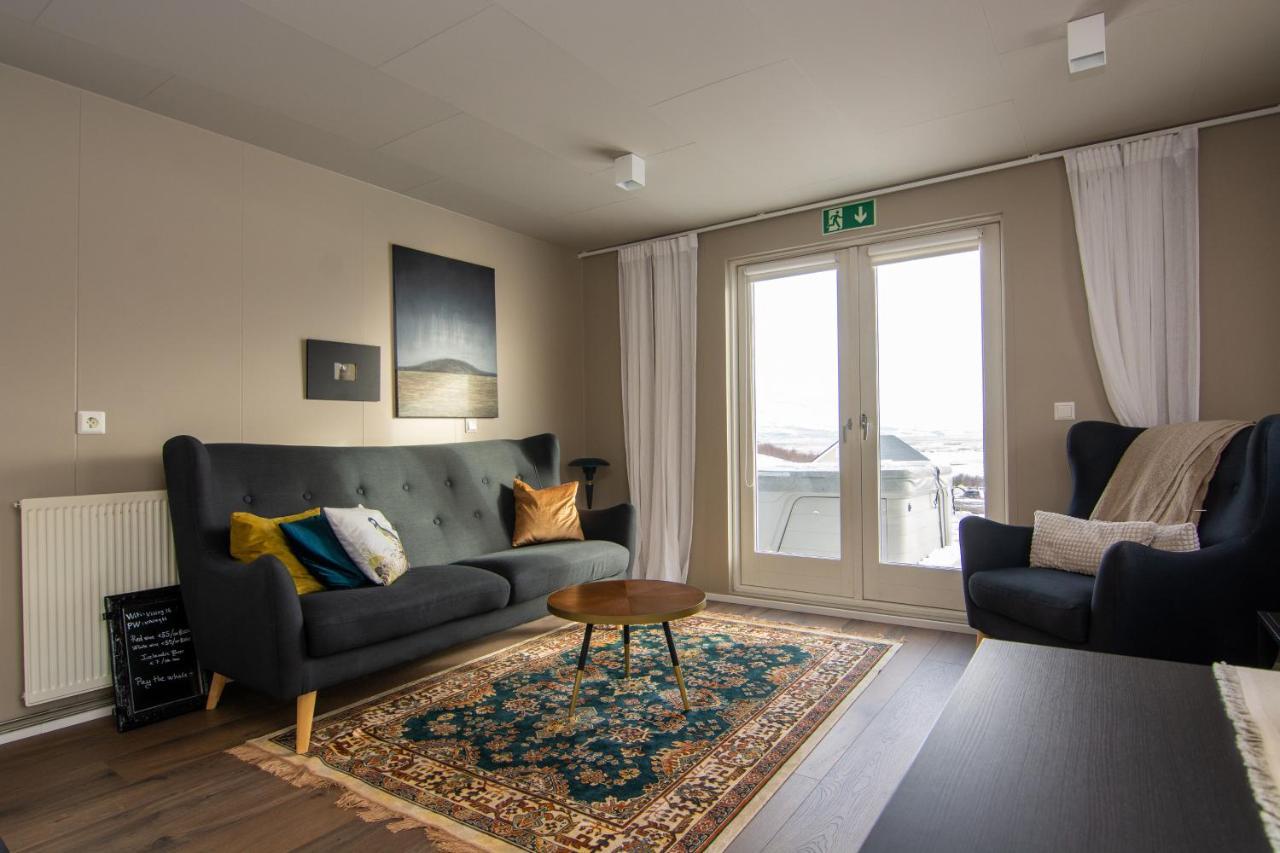 Viking Cottages & Apartments อาคูเรย์รี ภายนอก รูปภาพ